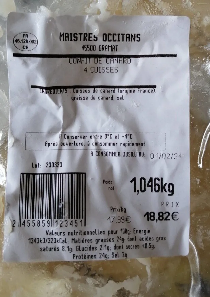 Confit de canard 4 cuisses