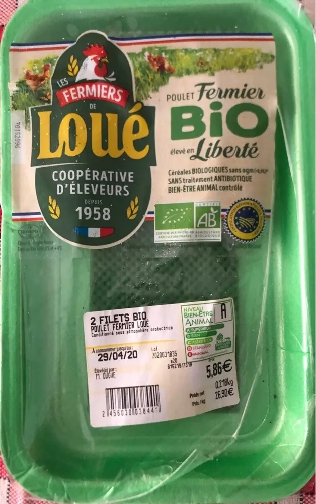 Poulet fermier bio élevé en liberte