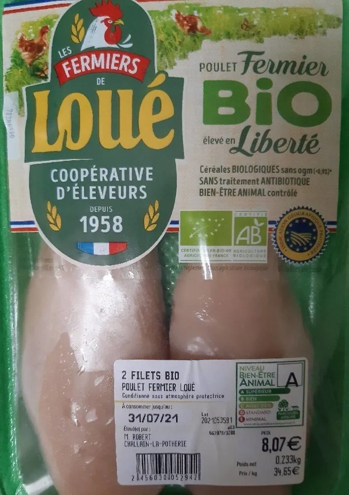 Poulet fermier bio