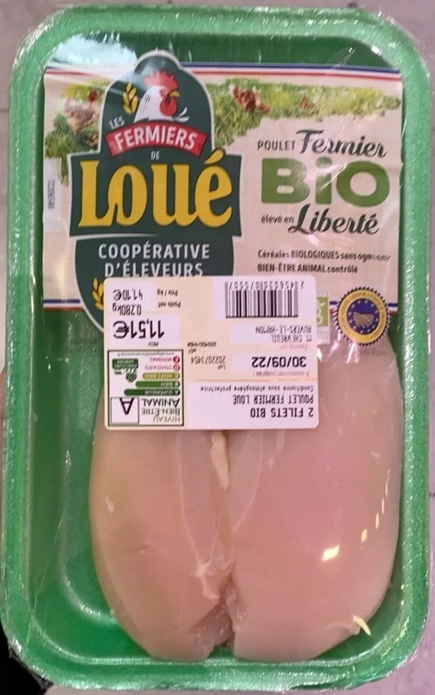 Filets de poulet fermier bio