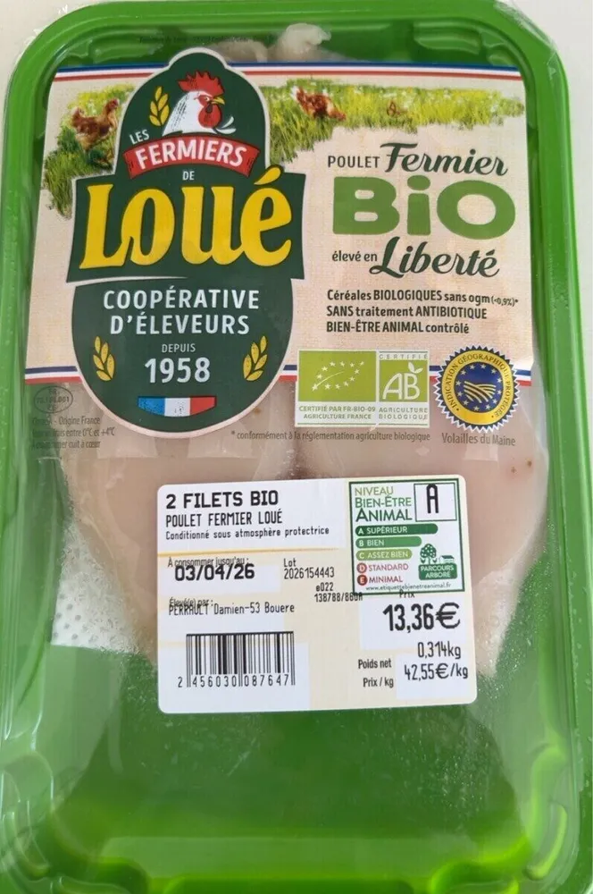 Poulet fermier Bio