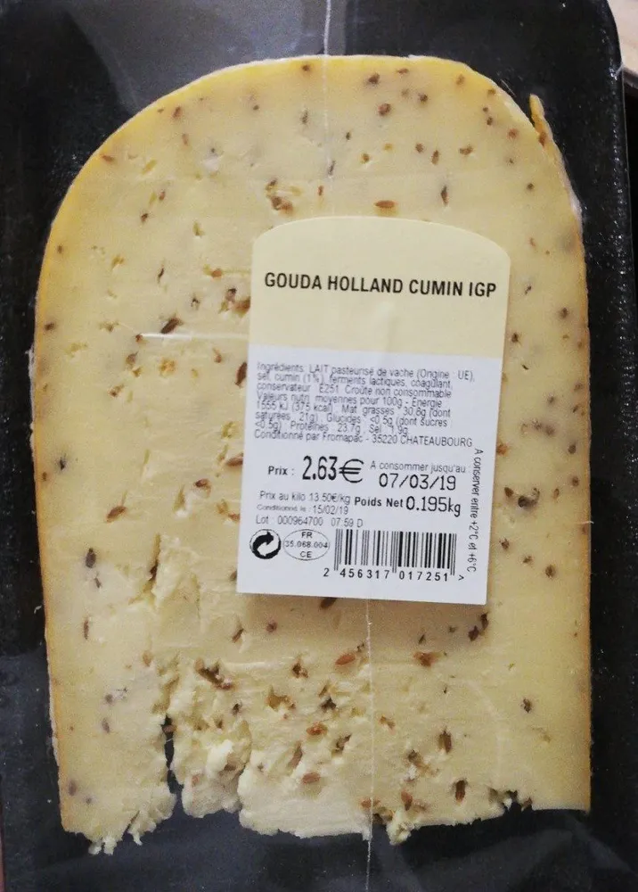 Gouda hollandais au cumin IGP