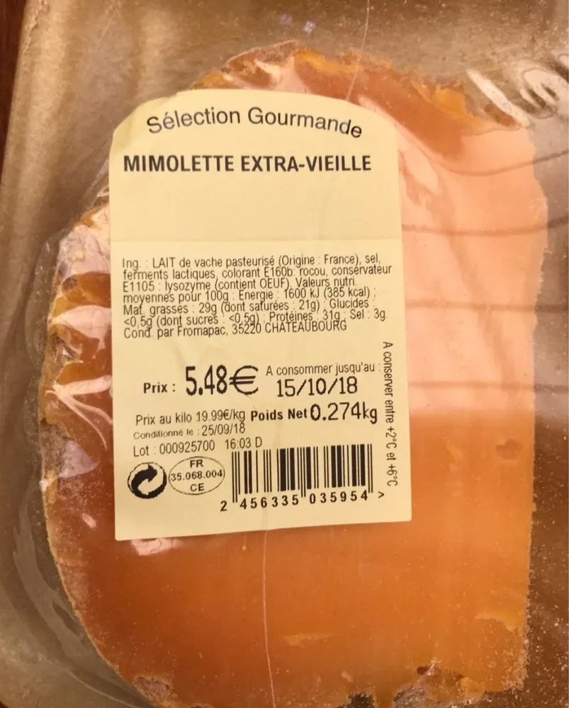 Mimolette extra-vieille