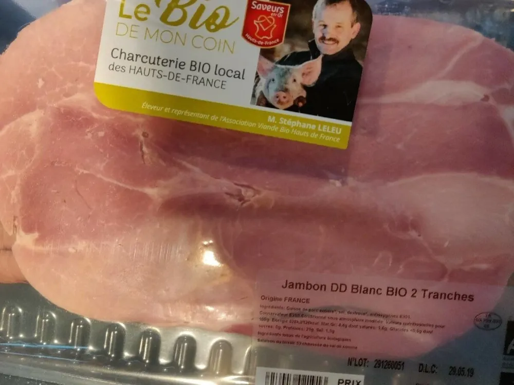 Jambon de blanc bio 2 tranches