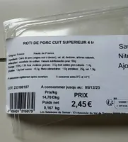 Rôti de porc cuit