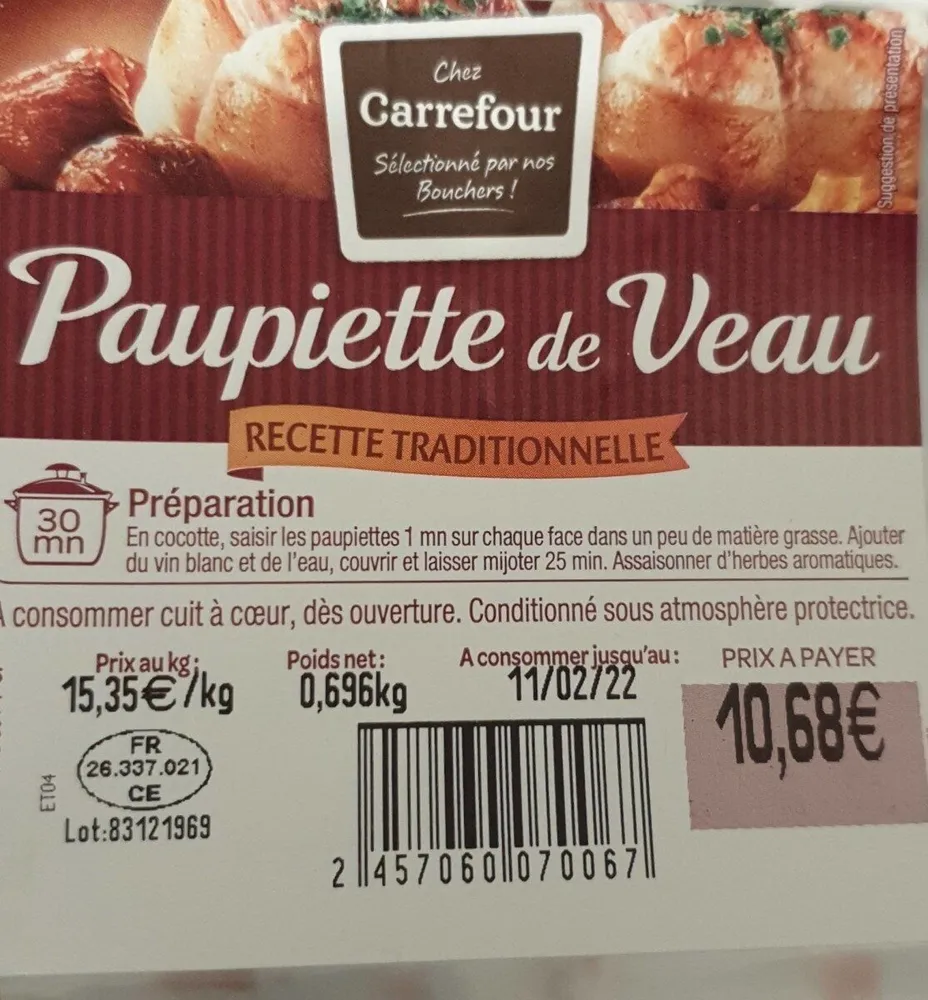 Paupiettes de veau