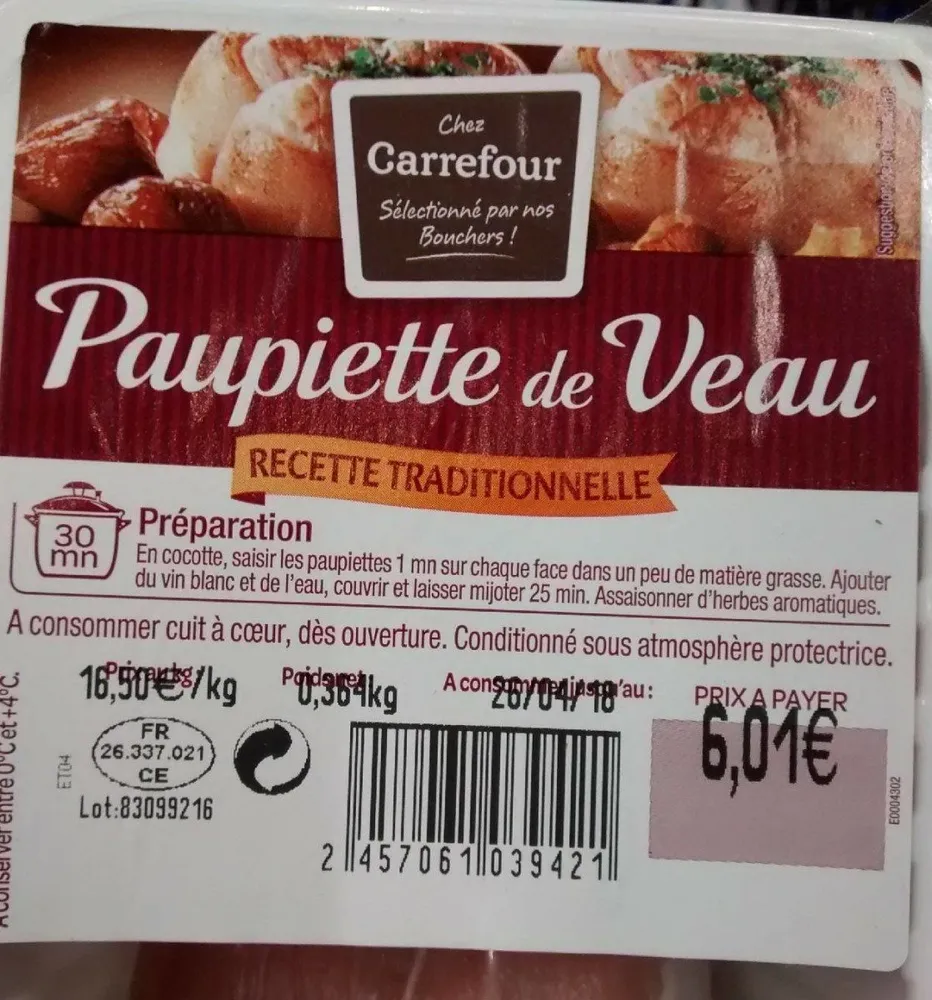 Paupiette de veau