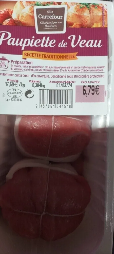 Paupiettes de veau