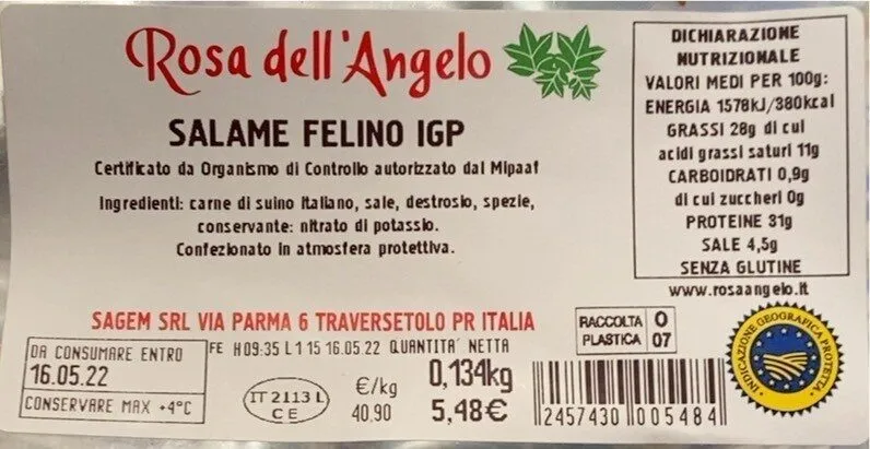 Salame felino IGP