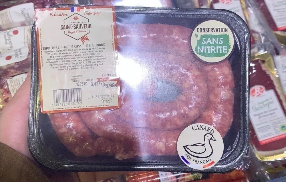 Saucisse fine brasse de canard