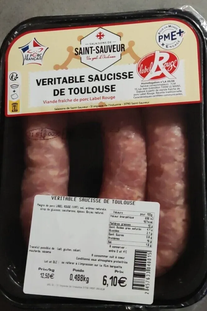 Véritable saucisse de Toulouse