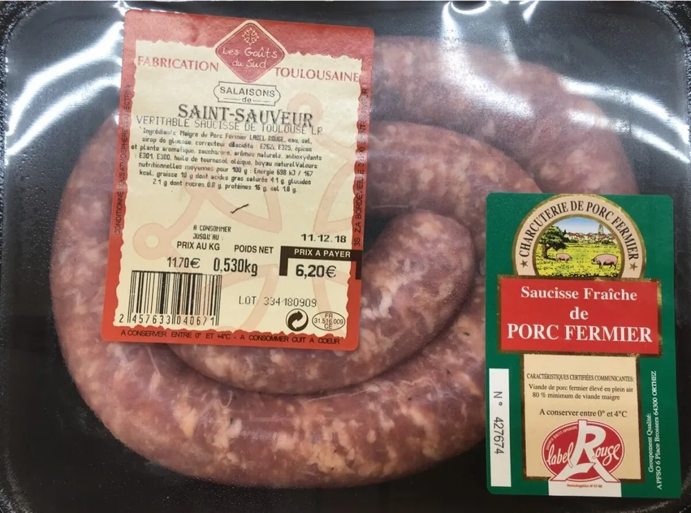 Saucisse fraiche de toulouse