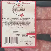 Véritable saucisse de Toulouse label rouge