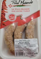 saucisses confites au piment d'espelette
