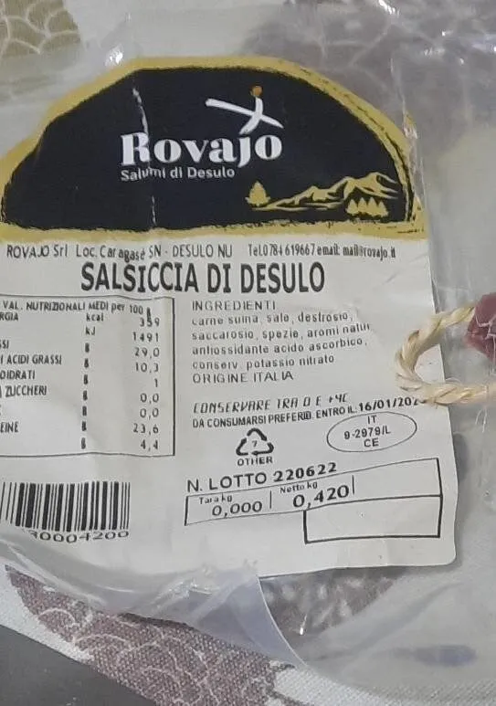 Salsiccia di desulo