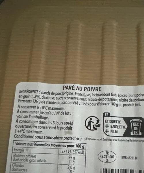 Pavé au poivre