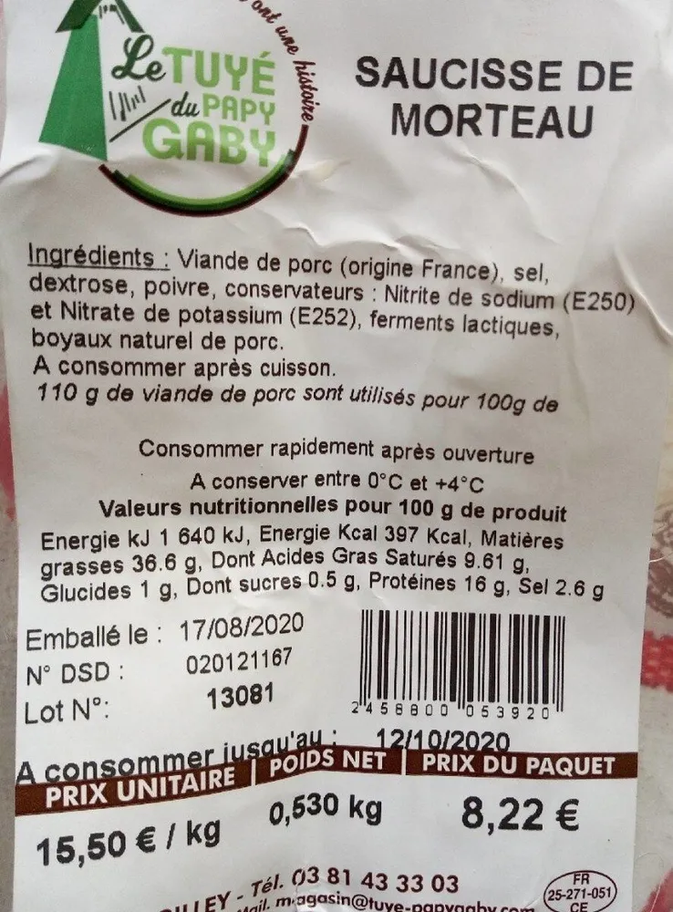 Saucisse de Morteau