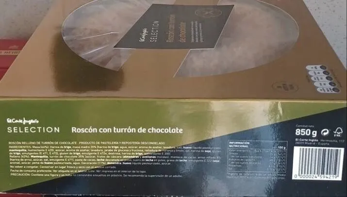 Roscón con turrón de chocolate