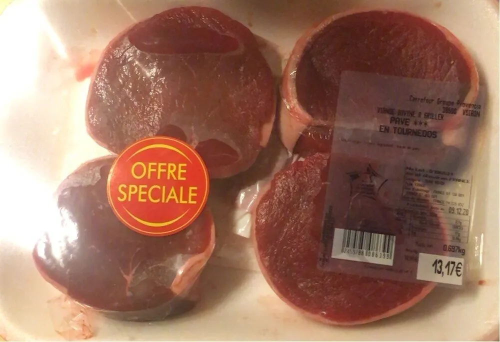 Pave en tournedos