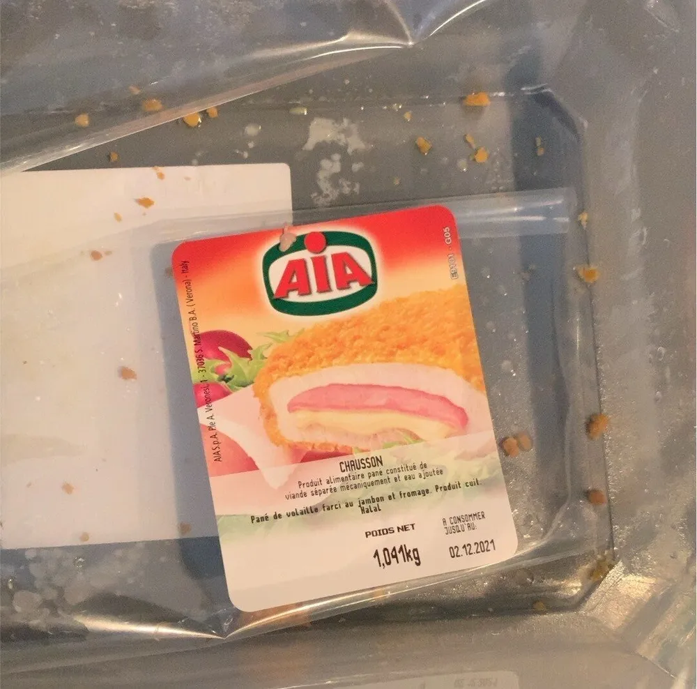 Chausson pane de volaille farci au jambon