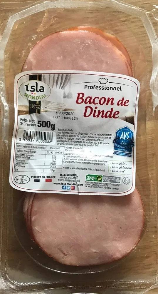 Bacon de dinde
