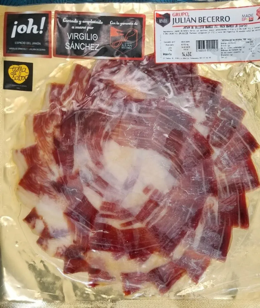Jamón de bellota ibérico 75% raza Ibérica JB