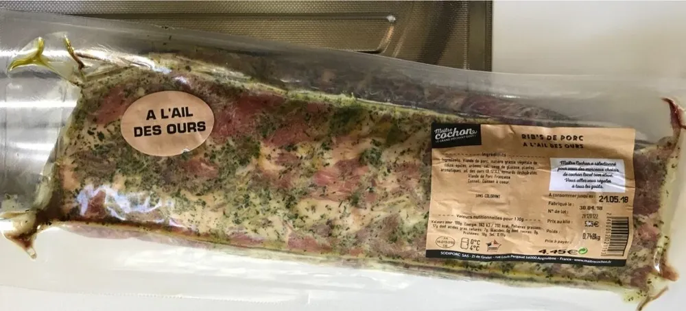Ribs de porc à l'ail des ours