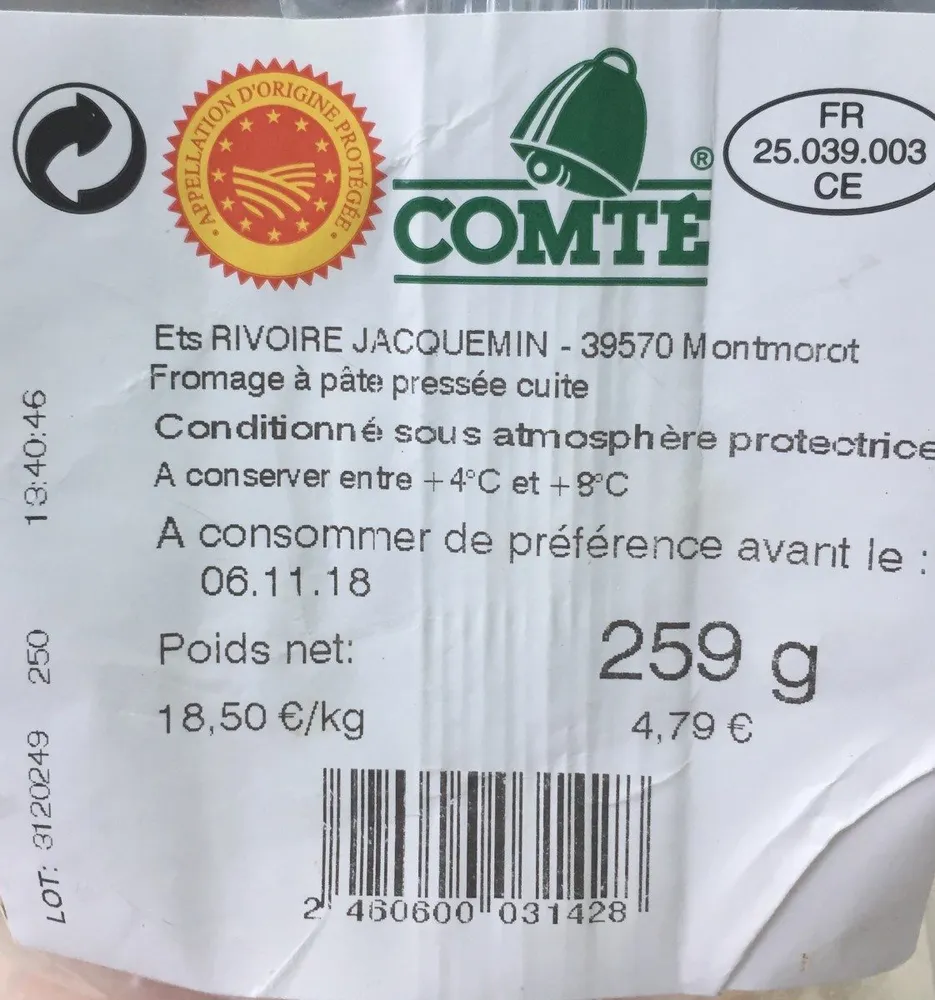 Fromage rivoire jacquemin