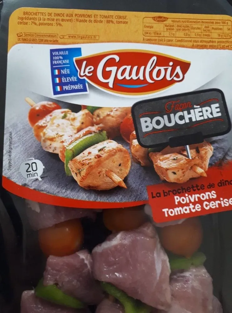 La brochette de dinde Façon Bouchère