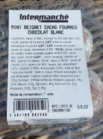 Beignet cacao fourrés chocolat blanc