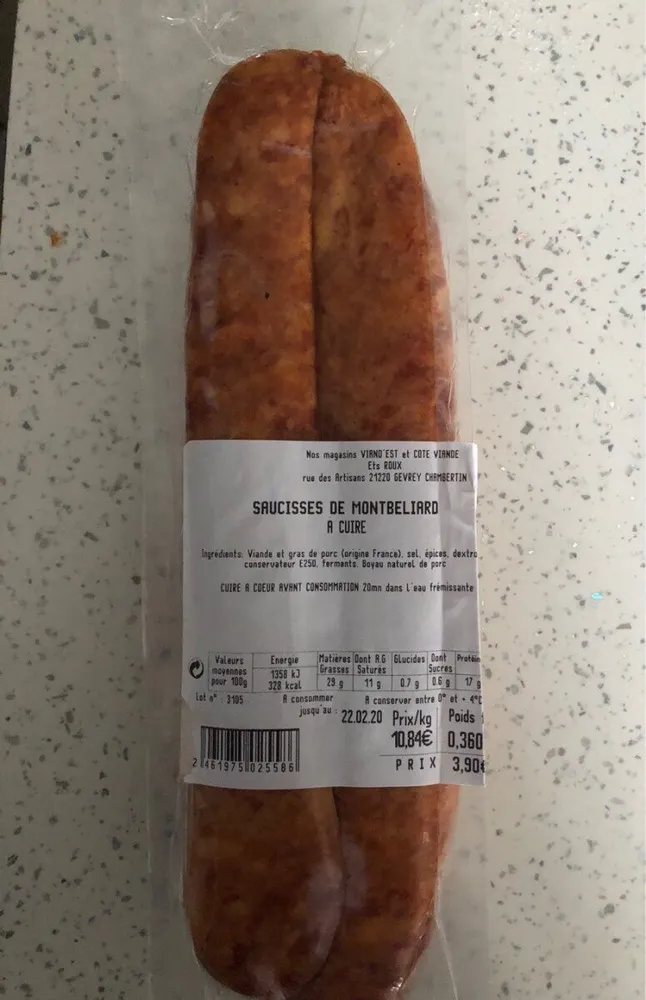 Saucisses de Montbeliard
