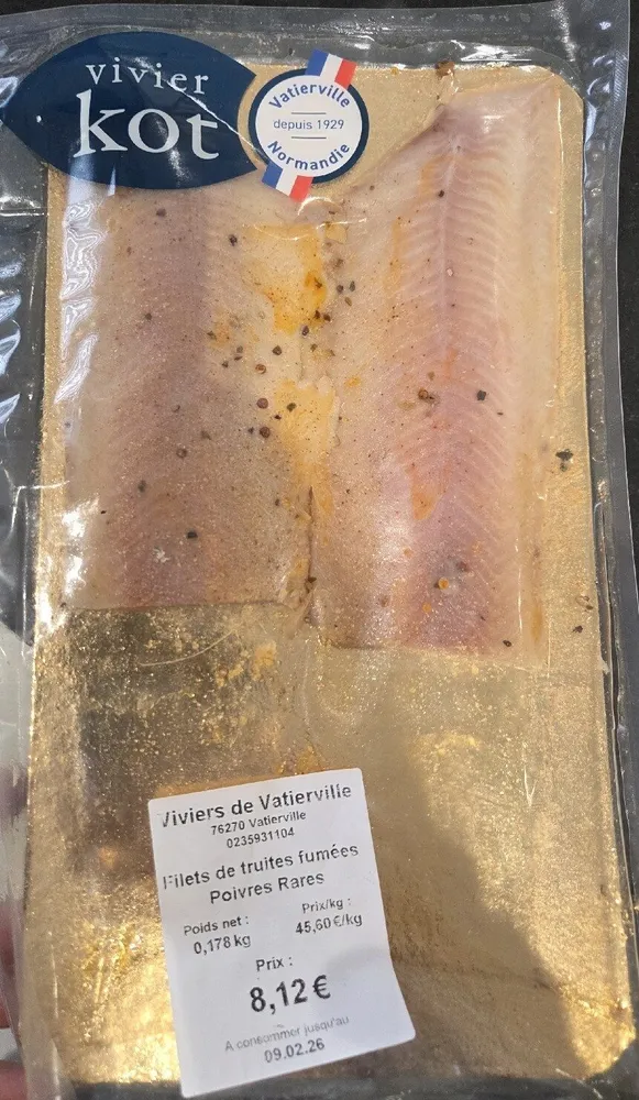 Filets De Truites Fumées Poivres rares