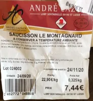Saucisson le Montagnard