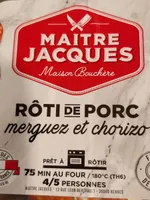 Roti de porc merguez et chorizo