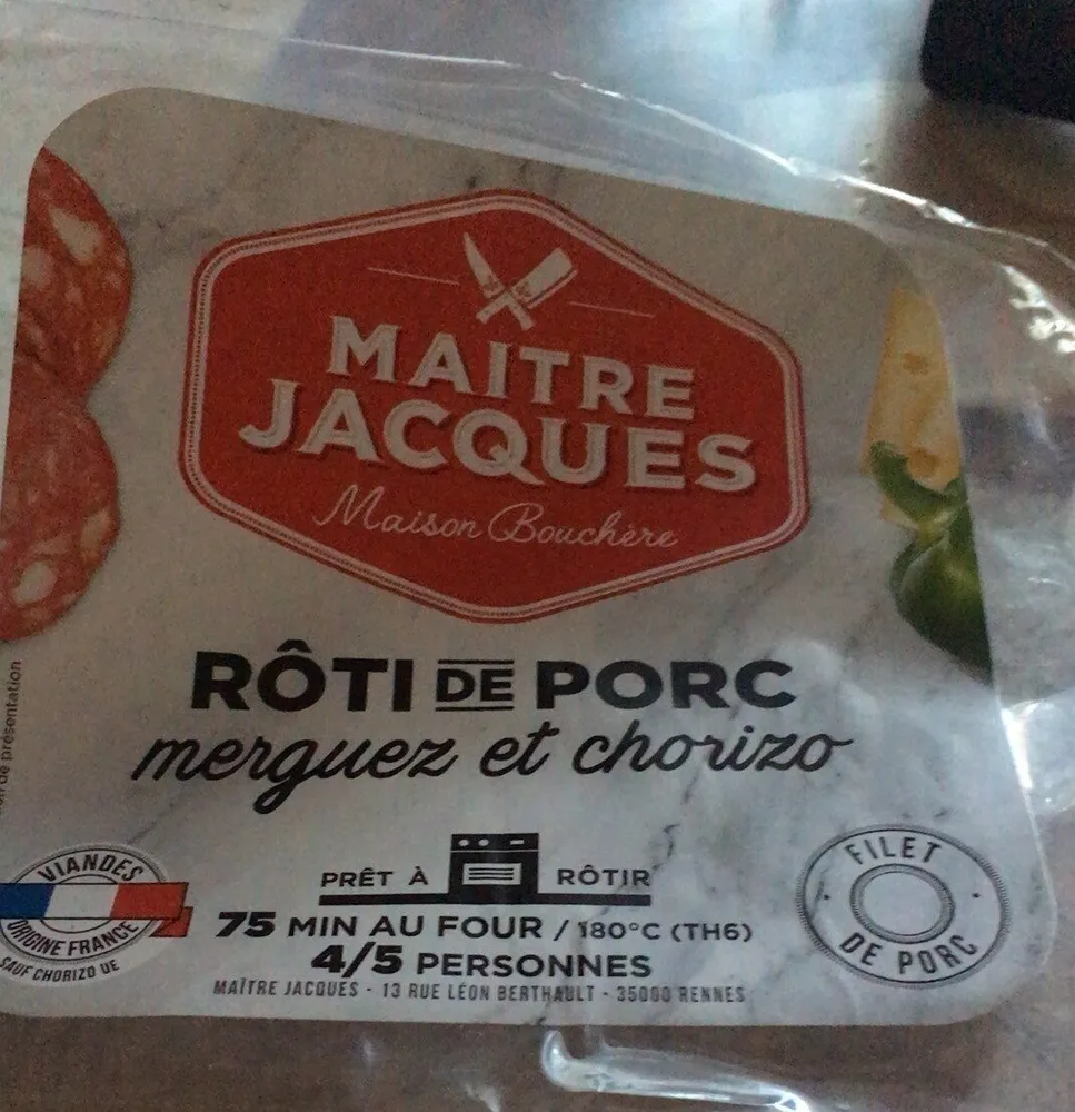 Roti de porc merguez et chorizo