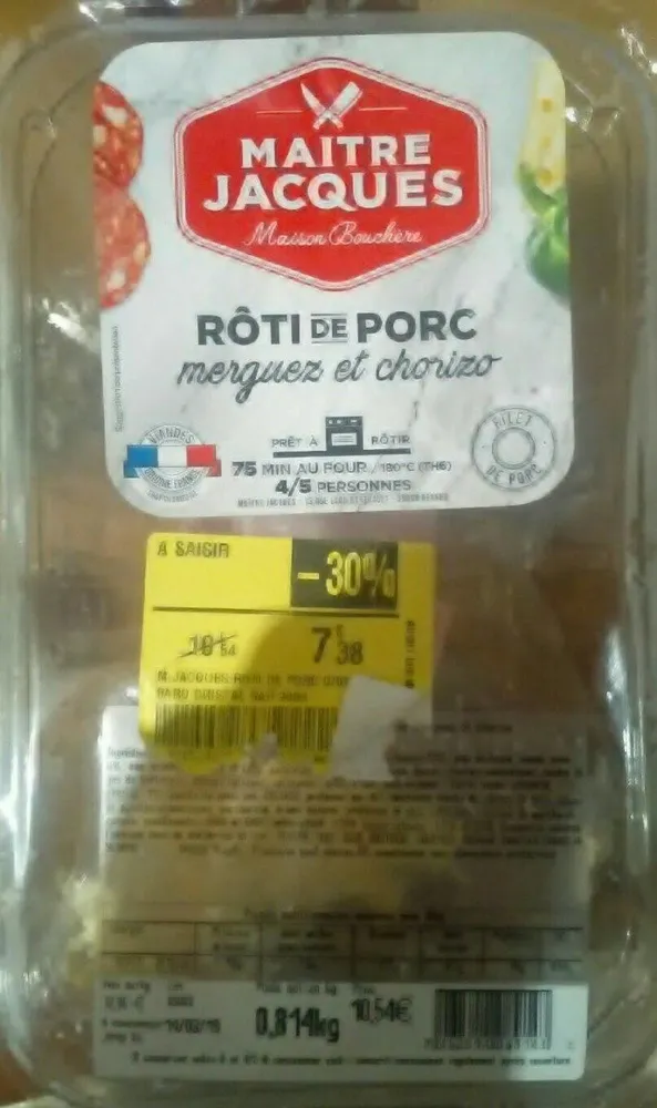 Rôti de porc merguez et chorizo