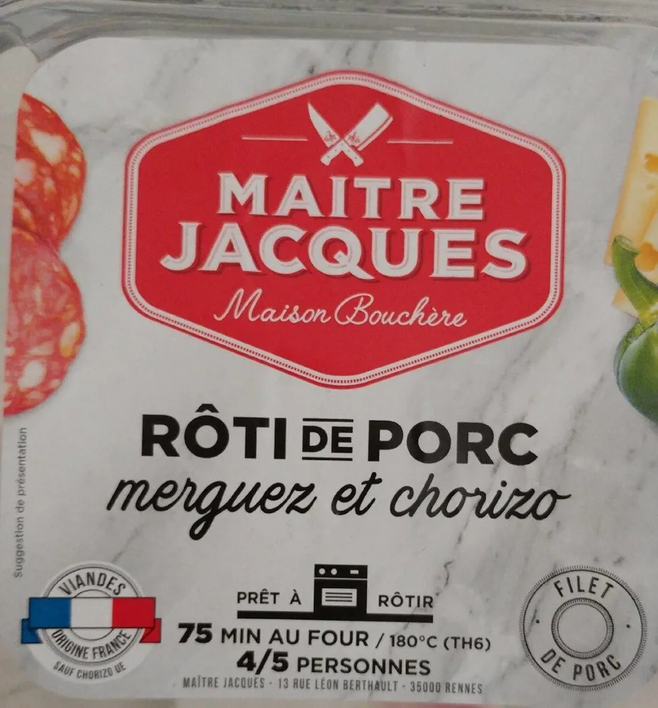 Rôti de porc merguez et chorizo