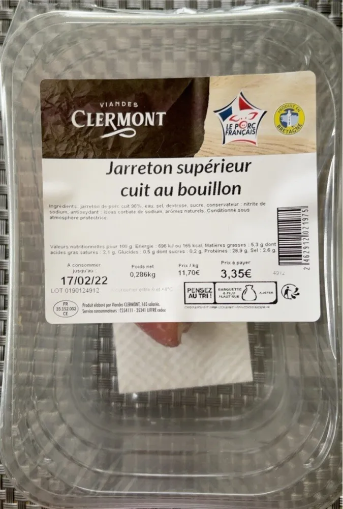 Jarreton supérieur cuit au bouillon 0,286kg