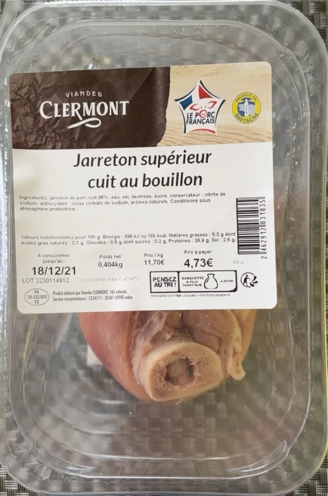 Jarreton supérieur cuit au bouillon 0,404kg