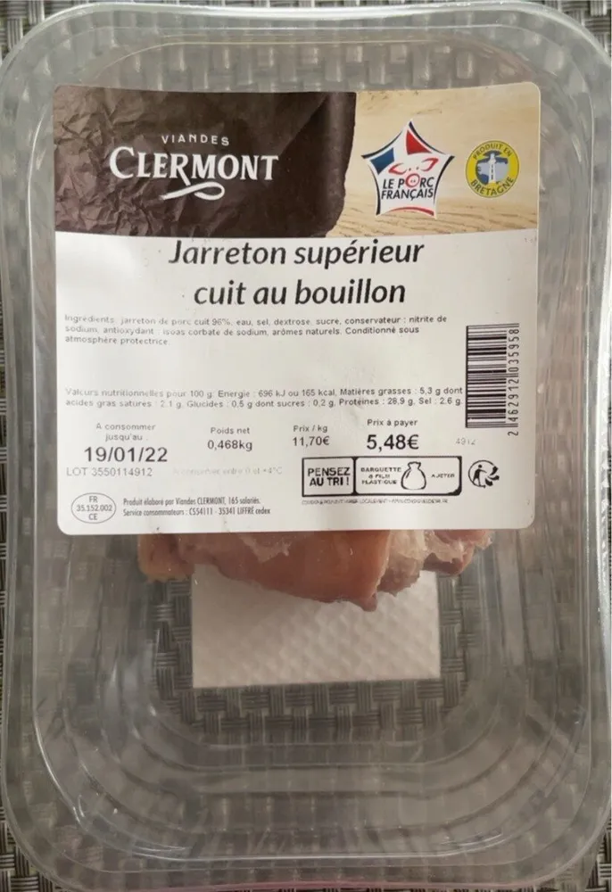 Jarreton supérieur cuit au bouillon 0,468kg