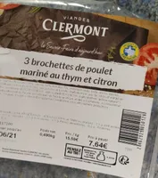 Brochettes de poulet marinées au thym et citron