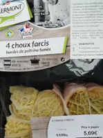 Choux farcis bardés de poitrine fumée