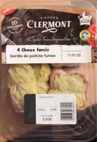 4 choux farcis bardés de poitrine fumée