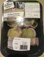 4 choux farcis bardes poitrine fumee