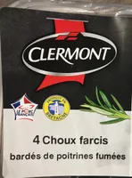 4 choux farcis bardés de poitrines fumees