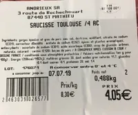 Andrieux saucisse toulouse
