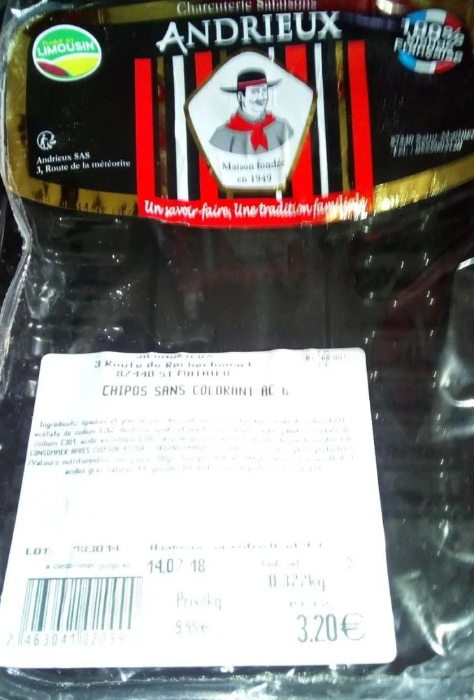 Chipolatas sans colorant