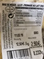 Brie de meaux-AOP-au lait cru