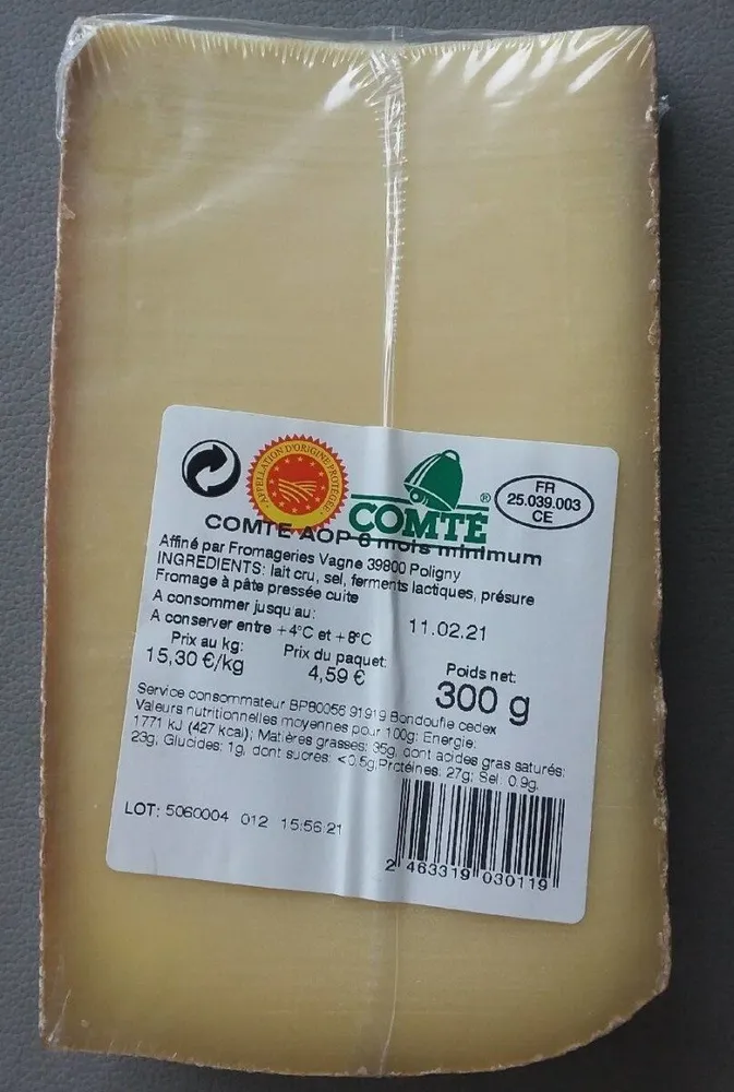 Comté AOP 6mois minimum