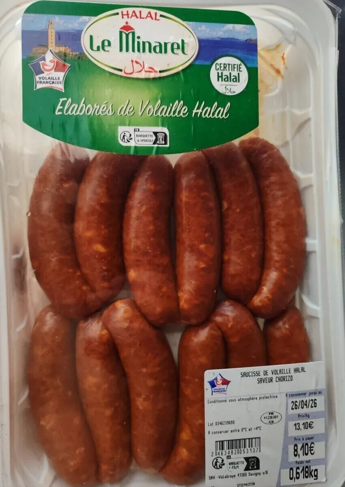 Élaborés de volaille Halal